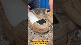 Safety shoe function testsafetyshoes safety shorts shoes workshoes amazing [upl. by Mutua482]