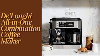 DeLonghi AllinOne Combination Coffee Maker amp Espresso Machine  Advanced Adjustable Milk Frother [upl. by Magnusson]