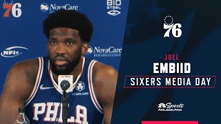 Joel Embiid Full Press Conference  Sixers Media Day [upl. by Llehcim842]