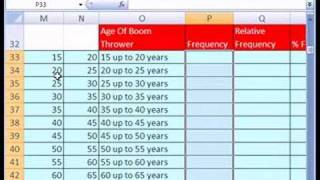 Excel Statistics 21 P2 Quantitative Freq Dist w Formulas [upl. by Norha]