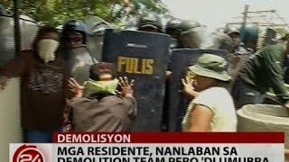 24 Oras Mga residente sa Taytay Rizal nanlaban sa demolition team pero di umubra [upl. by Stockwell]