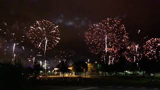 Magic Kingdom New Years Eve Countdown Fireworks with Perimeters  From Behind the Park [upl. by Willyt]