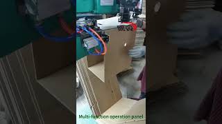 GDJ double servo Semi autoamtic box stitching machine [upl. by Patterman867]