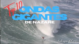 Top 10 Ondas Gigantes de Nazare 2024 [upl. by Hanoy]