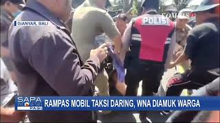 WNA Asal Rusia Bersenjata Tajam Nyaris Diamuk Warga Usai Mencoba Rampas Mobil Taksi Online [upl. by Tj]