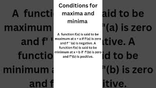 Conditions for maxima and minimaS4 BA Economics Mathematical Methods for economics [upl. by Karena]