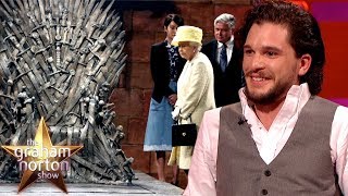 The Queen Had No Idea Who Kit Harington Played On Game Of Thrones  The Graham Norton Show [upl. by Noyad]