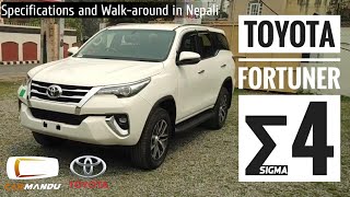 नेपाली Toyota Fortuner BS6  टोयोटा फोर्चुनर  Specifications and Walkaround in Nepali [upl. by Hcirdeirf]