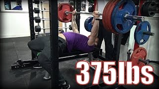 375lbs 170kg BENCH PRESS PR ATTEMPT [upl. by Ahteral]