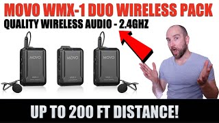 Movo WMX1 24GHZ Dual Wireless Audio Pack for Filmmaking [upl. by Kilam]