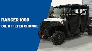 2025 RANGER 1000  Oil and Filter Change  Polaris Off Road Vehicles [upl. by Patman771]