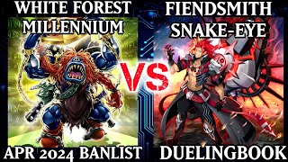 White Forest Millennium vs Fiendsmith SnakeEye  High Rated  Dueling Book [upl. by Llertak246]