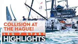 Drama At The Start Of The Grand Finale  Leg 7 Start Highlights  The Ocean Race [upl. by Lucien581]