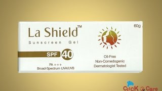 La Shield Sunscreen Gel SPF 40  Glenmark  ClickOnCarecom [upl. by Areval]