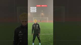 Bounce Challenge 1 2 3 Bounces Then Shoot ⚽🔥shorts football [upl. by Aynatahs]