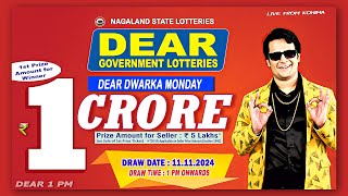 LOTTERY LIVE 1PM TODAY 11112024  Morning Nagaland Lottery Sambad LIVE [upl. by Declan735]