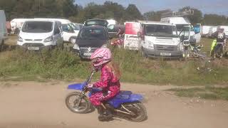 Emma riding the pw80 ashdown mx kids track [upl. by Bullion285]