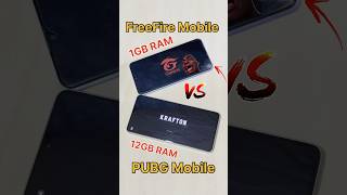 FFREEFIRE MOBILE 😈 vs PUBG MOBILE 💀 1GB RAM vs 12GB RAM  GAMING TEST freefire pubg iphone16 [upl. by Yrrep]