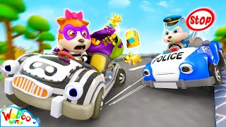 Police Car Chasing Thief Car 🚔 Super Rescue Team Song  More Cars Songs  Wolfoo Kids Songs [upl. by Hsiekal977]