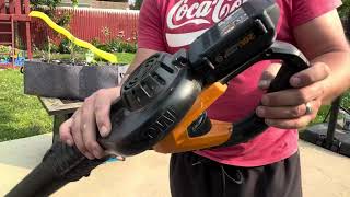 WORX 20V Cordless Leaf Blower WG545 6 DC Blower Vacuum Review [upl. by Neeruam]