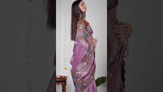 Organza Saree Designs  Wedding Saree Collection [upl. by Llehsad]