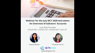 QLTS Geek Webinar Overview of Solicitors Accounts [upl. by Agustin]