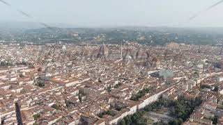 Florence Italy Cathedral Santa Maria del Fiore Panoramic view of the city Summer Evening Stabl [upl. by Kolivas628]