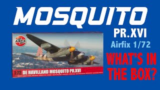 AIRFIX 2023 MOSQUITO PRXVII 172 scale model kit  whats in the box [upl. by Arracot942]