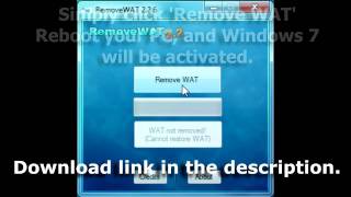 RemoveWAT 226  Windows 7 Activator Removes Windows Genuine [upl. by Vlada]