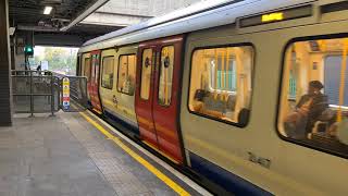 Hammersmith amp City Line S7 Stock 21417 Departing Bromley By Bow [upl. by Enimaj]