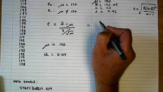 How To Perform a OneSample t Test By Hand [upl. by Stormy]