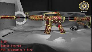 M4A1S Chanticos Fire  Skin Wear Preview [upl. by Dichy34]