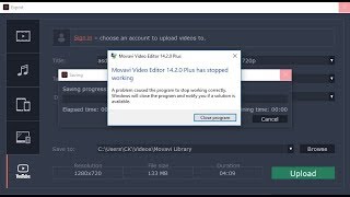 Movavi Video Editor 1420 plus has stoped working 【Solved】 [upl. by Tymothy401]