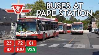 TTC Buses at Pape Station [upl. by Sasha848]