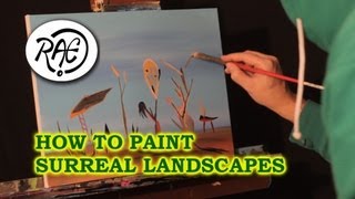 HOW TO PAINT A SURREAL LANDSCAPE using Acrylic Paints LIVE Painting with RAEART [upl. by Nunci]