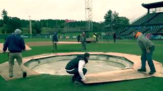 Cheney Stadiums Removable Pitching Mound [upl. by Giah832]