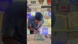 Aarch glass cutting shortvideo glasscutting swastikglass63 safetyfirst hardwork art glass [upl. by Einwahr197]