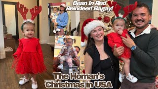 THE HOMANS CHRISTMAS IN USA 😍 BINISITA ANG KAMAG ANAK NILA SA AMERICA GANDA RED DRESS NI BEAN [upl. by Stets871]