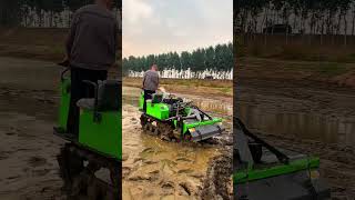 ridingtype crawler rotary cultivatorOne multipurpose machine for plowing the ground [upl. by Nylitak]