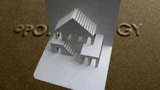 Pop Up House Card 3 Tutorial  Origamic Architecture [upl. by Aikemal]