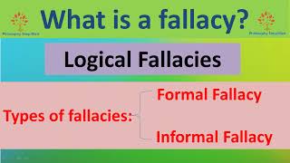 Fallacy  Types of Fallacy  Formal  Informal  Logic  Philosophy Simplified [upl. by Arun]