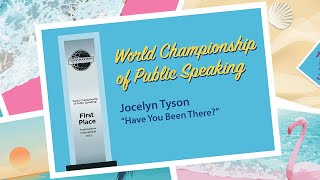 2023 Toastmasters World Champion of Public Speaking Jocelyn Tyson [upl. by Alek391]