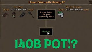 100B MADE FLOWER POKER GAMBLING HUGE GIVEAWAY  RuneWild 1 OSRS PK RSPS [upl. by Eiryk]