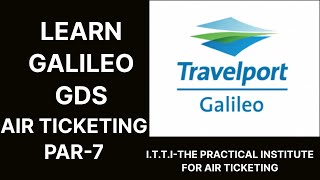 Air Ticketing Course  GDS Course  Galileo GDS Training Online  GDS Training  PNR Creation Steps [upl. by Mlehliw]