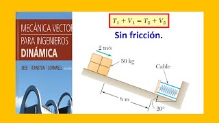 321 Problema Conservación de la energía  Curso de Dinámica [upl. by Alleirbag]