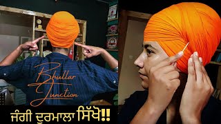 ਦੁਰਮਾਲਾ ਸਜਾਉਣਾ ਸਿੱਖੋ How to tie Jungi Dumala dumala for Girls [upl. by Gokey731]