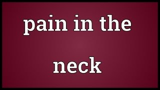 Pain in the neck Meaning [upl. by Godbeare]