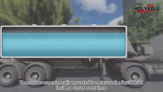 Holykell Nonintrusive Ultrasonic Mobile Tanker Truck Level Sensor [upl. by Kroo]