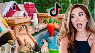 REACTING TO TIK TOKS MOST INSANE RABBIT HABITATS [upl. by Ynatil]