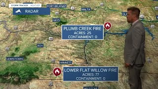 Numerous Large Fires in Montana [upl. by Vowel680]